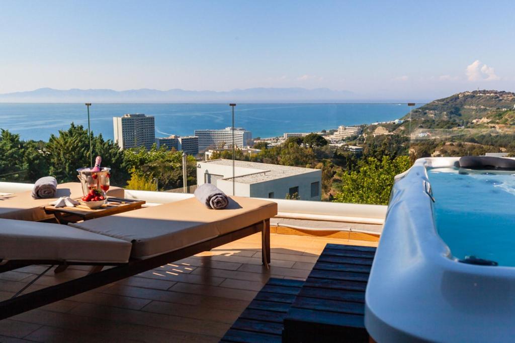 شقة Flyviewflatsgold Privatehottub With Seaview إكْسِيا المظهر الخارجي الصورة