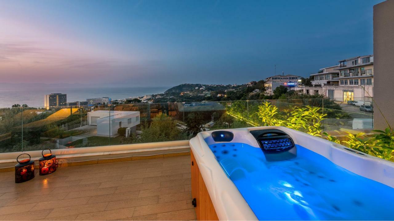 شقة Flyviewflatsgold Privatehottub With Seaview إكْسِيا المظهر الخارجي الصورة