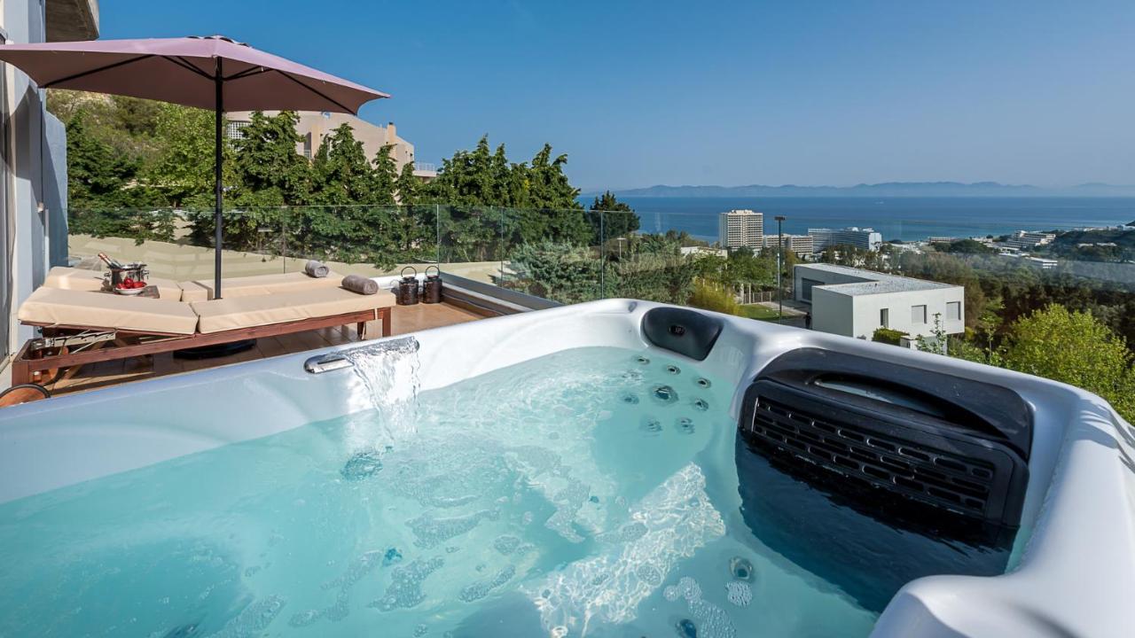 شقة Flyviewflatsgold Privatehottub With Seaview إكْسِيا المظهر الخارجي الصورة