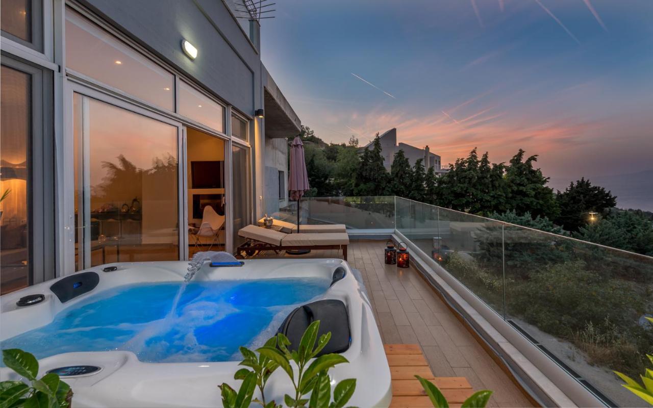 شقة Flyviewflatsgold Privatehottub With Seaview إكْسِيا المظهر الخارجي الصورة